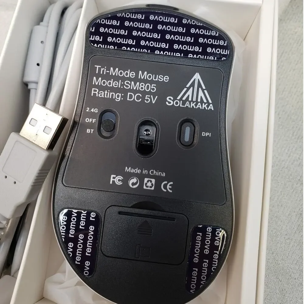 Solakaka SM805 Tri-Mode Lightweight Wireless Gaming Mouse